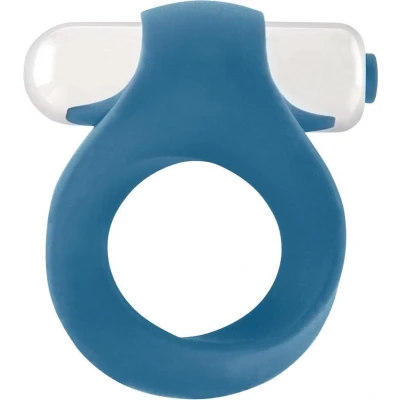 Afbeelding van Single Vibrerende Rekbare Cockring Blauw