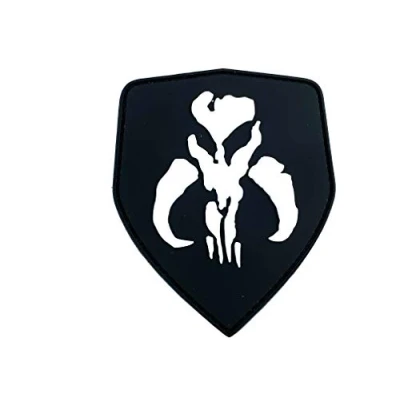 Afbeelding van Bounty Hunter Boba Fett Mandalorian Bantha Schedel Cosplay Airsoft Paintball Fan Patch (Glow in the dark) PVC
