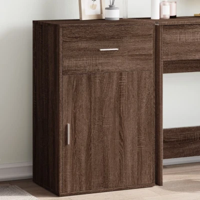 Afbeelding van Opbergkast 56,5x39x90 cm bewerkt hout bruin eikenkleurig