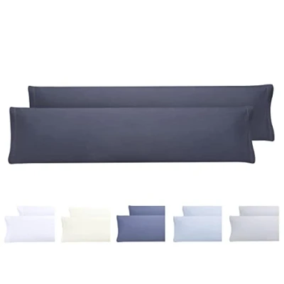 Image de Todocama Lot de 2 taies d&#039;oreiller en microfibre extra douce, hypoallergénique, 120 x 40 cm, gris foncé