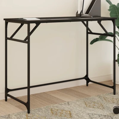 Afbeelding van Bureau 100x45x76 cm bewerkt hout en gepoedercoat staal