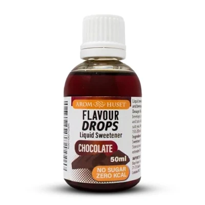 Image de Aromhuset Gouttes de chocolat 50 ml Liquide aromatisé haute intensité, sans sucre, zéro calorie pour boissons protéinées, pâtisserie, yaourt, crème glacée, desserts et plus encore