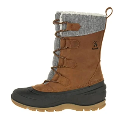 Afbeelding van Kamik Snowgem Snowboots Cognac (wk2164cgn), Dames, Maat: 36, (wk2164 cgn) Leer en textiel