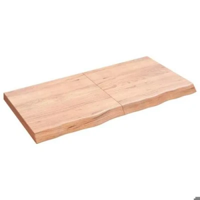 Afbeelding van Wandschap 120x60x6 cm behandeld massief eikenhout lichtbruin