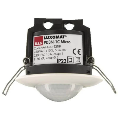 Afbeelding van B.E.G. Brück 92184 Bewegingsmelder (plafond) Inbouw (in muur) 360 Relais Wit IP23