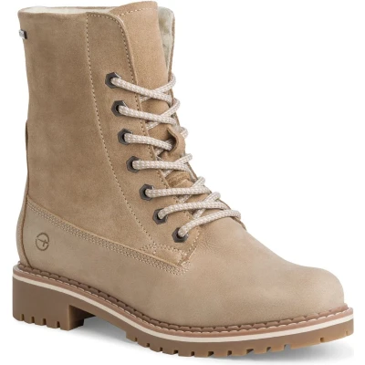 Afbeelding van Tamaris Snowboots, Dames, Maat: 38, Beige Schoenen