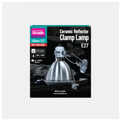 Afbeelding van Arcadia Reflector Met Klem En Keramische E27 Fitting Verwarming 14 cm Rvs