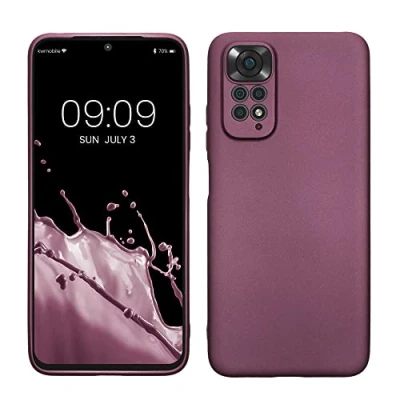 Afbeelding van kwmobile metallic telefoonhoesje van TPU geschikt voor Xiaomi Redmi Note 11 / 11S Flexible case smartphone In lila
