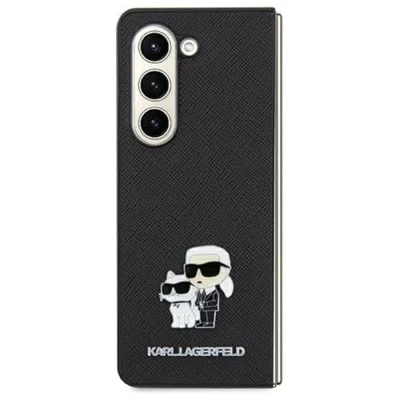 Afbeelding van Karl Lagerfeld Saffiano Karl&amp;Choupette Pin hoesje voor Samsung Galaxy A55 zwart