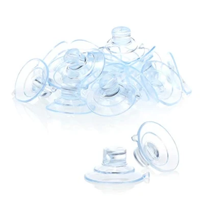 Afbeelding van COM FOUR® 20 x zuignaphouder voor feeënlichten, zuignappen met transparante sleuf, houder zuignap decoratie Kerstmis, Pasen, de dag ervoor (020 stuks, transparant)