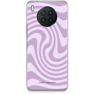 Afbeelding van Case Company® hoesje geschikt voor Huawei Nova 8i Swirl Paars Soft Cover Telefoonhoesje Bescherming aan alle Kanten en Schermrand