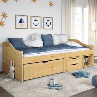 Image de vidaXL Lit de jour avec 3 tiroirs IRUN 90x200 cm bois pin massif