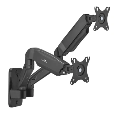 Afbeelding van Maclean Monitorbeugel Muurbeugel voor twee monitoren 17 32&#039;&#039; max. 9kg mechanische veer MC 988