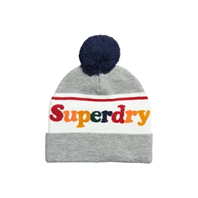 Afbeelding van Superdry Klassieke vintage muts met logo, Grijs gemêleerd/veelkleurig