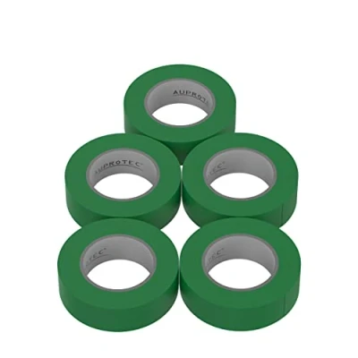 Afbeelding van AUPROTEC 5 stuks pvc isolatietape, groen, 15 mm x 10 m, DIN EN 60454 3 1