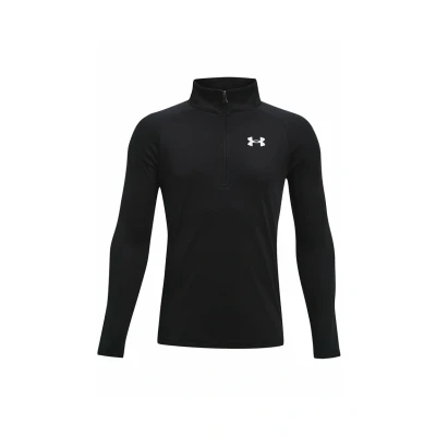 Afbeelding van Under Armour TECH 2 0 1 ZIP Longsleeve Black voor kinderen, Maat: 116,