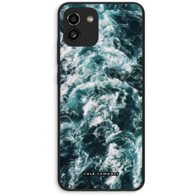Afbeelding van Case Company® hoesje geschikt voor Samsung Galaxy A03 Zee golf Soft Cover Telefoonhoesje Bescherming aan alle Kanten en Schermrand
