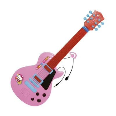 Afbeelding van Kindergitaar Hello Kitty Elektronica Microfoon Roze