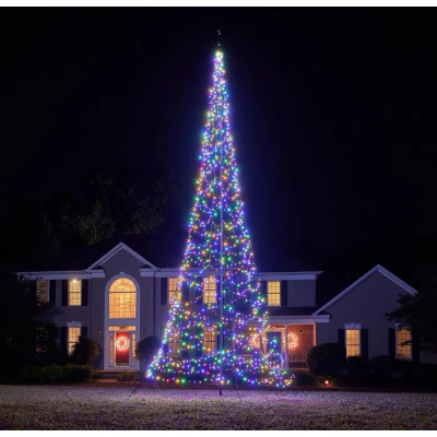 Afbeelding van Fairybell Vlaggenmast Kerstboom 8 meter 1500 LED lampjes Multi colour