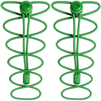 Afbeelding van CampTeck U6604 Veters, zelfborgend, elastisch, met vergrendelingssysteem zonder knopen, groen, 1 paar