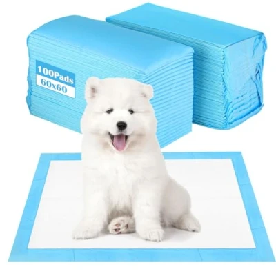 Afbeelding van 100 stuks wegwerpkussens voor huisdieren, wegwerp aankleedkussen, 60 x cm, wegwerppads training, lekvrij