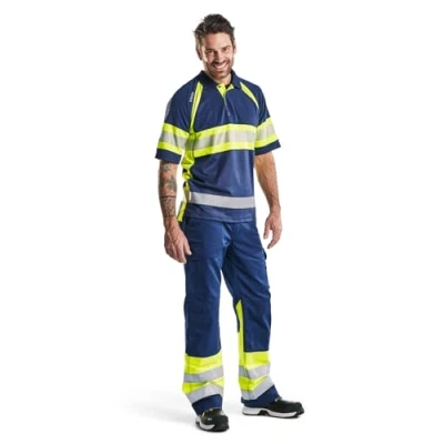 Afbeelding van Blaklader Werkbroek High Vis 1564 1811 Marine/High Geel C50