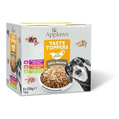 Afbeelding van Applaws Taste Toppers 8 x 156 g Probeerpakket Hondenvoer Probeerverpakking: Saus