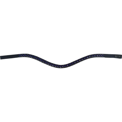 Afbeelding van Horka Frontriem Colori Zwart Leder Blauw Full