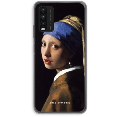 Afbeelding van Case Company® hoesje geschikt voor Xiaomi Redmi 9T The Pearl Earring Soft Cover Telefoonhoesje Bescherming aan alle Kanten en Schermrand