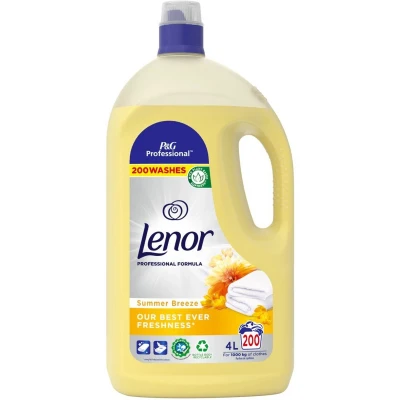 Afbeelding van Lenor Professional wasverzachter summer breeze, fles van 4 l