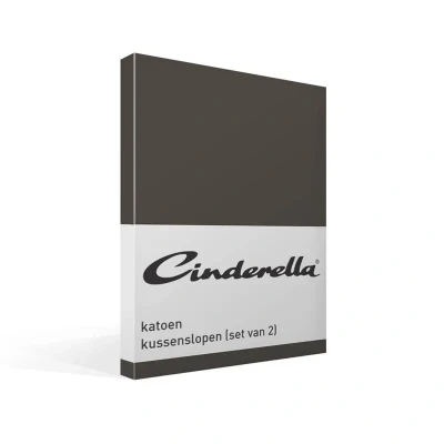 Afbeelding van Cinderella Weekend Kussensloop Set van 2 Kussenslopen Katoen 60x70 cm Antraciet