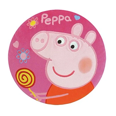 Image de Coussin rond brodé Fun House Peppa Pig Rose