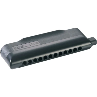 Afbeelding van Hohner CX 12 zwart C 48 tonen met kunststof behuizing Chromatische mondharmonica