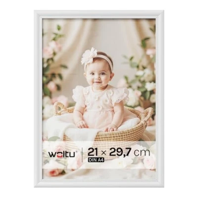 Afbeelding van WOLTU BRU9894ws, houten fotolijst Artos stijl, 21 x 29,7 cm, A4, wit