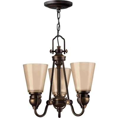 Afbeelding van Hinkley LED Kroonluchter 3X E27 Max 60W Dimbaar Olde Bronze