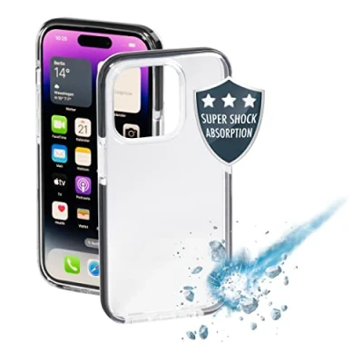 Afbeelding van Hama Prime Line Protector Cover Hoesje geschikt voor Apple iPhone 14 Pro TPU materiaal Schokabsorberend Perfecte Pasvorm Zwart