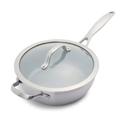 Afbeelding van GreenPan Venice Pro Evershine Chef&#039;s Pan 24cm 3.40l met deksel PFAS vrij