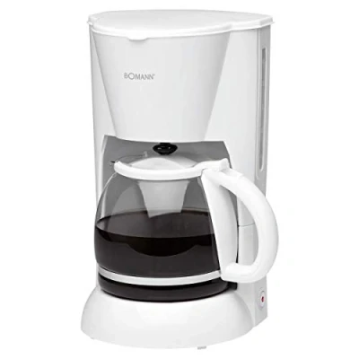 Afbeelding van Bomann KA183CB koffiezetapparaat, espressomachine, 900 W, 1,5 liter, met druppelbeveiliging, aan/uit schakelaar controlelampje, wit