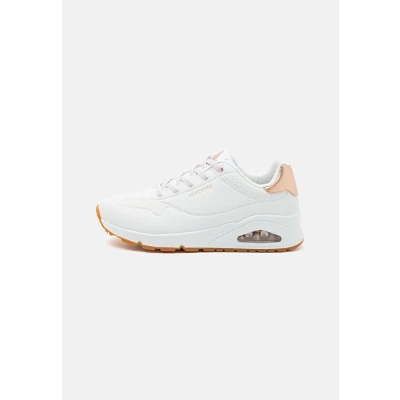 Afbeelding van Skechers Wide Fit UNO Sneakers laag, Dames, Maat: 39.5, White/rose gold Pu