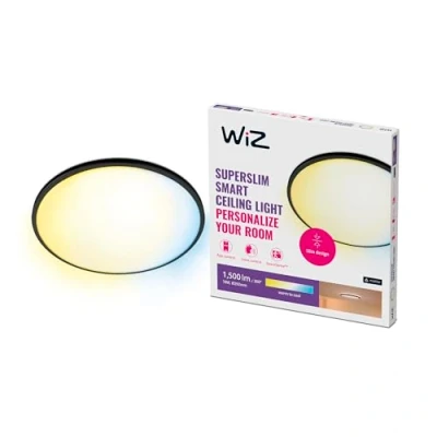 Image de WiZ Plafonnier Superslim Toutes les Nuances de Lumière Blanche Noir
