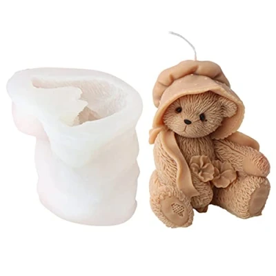 Afbeelding van JS MOLD 3D Dierenvorm Siliconen Vorm Kat Zeep Epoxyhars Mal Voor Cake Kaarsen Fondant Taartdecoratie (kat met Hoed)