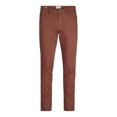 Image de JACK &amp; JONES Jpstmarco Jjbowie Noos Pantalon chino pour homme, Brown Out, 32W / 34L