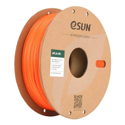 Afbeelding van eSUN PLA+ filament 1,75 mm, ePLA+HS 3D printer, hoge snelheid, precisie, afmetingen +/ 0,03 spoel van 1 kg, sneller PLA voor printers, oranje