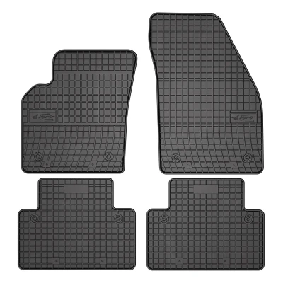 Afbeelding van FROGUM 0940 Vloermatset Rubber voor en achter 4 Zwart Op maat gemaakt VOLVO: V50, S40 II