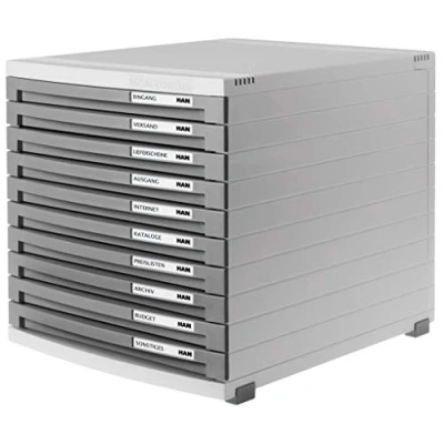 Image de HAN Module de bureau CONTUR,10 tiroirs,Boitier: gris lumière