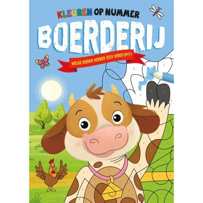 Afbeelding van Uitgeverij rebo kleuren op nummer boerderij