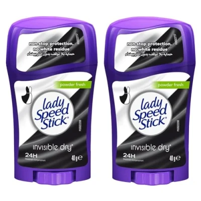 Afbeelding van Lady Speed Stick Invisible Dry Powder Fresh Deodrant 40 g Dare to Wear Black 24H Clear Protection.
