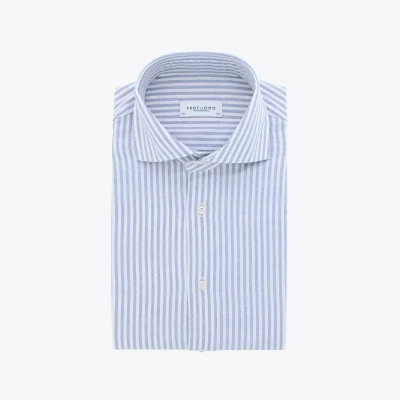 Afbeelding van PROFUOMO HEMD BLAUW STREEP Maat 27/31