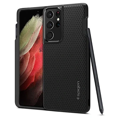 Afbeelding van Spigen Liquid Air Pen Edition Hoesje Geschikt voor Samsung Galaxy S21 Ultra Zwart