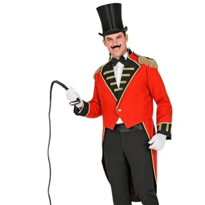 Afbeelding van Widmann Circus Kostuum Directeur Ben De Baas Man Rood Small Carnavalskleding Verkleedkleding